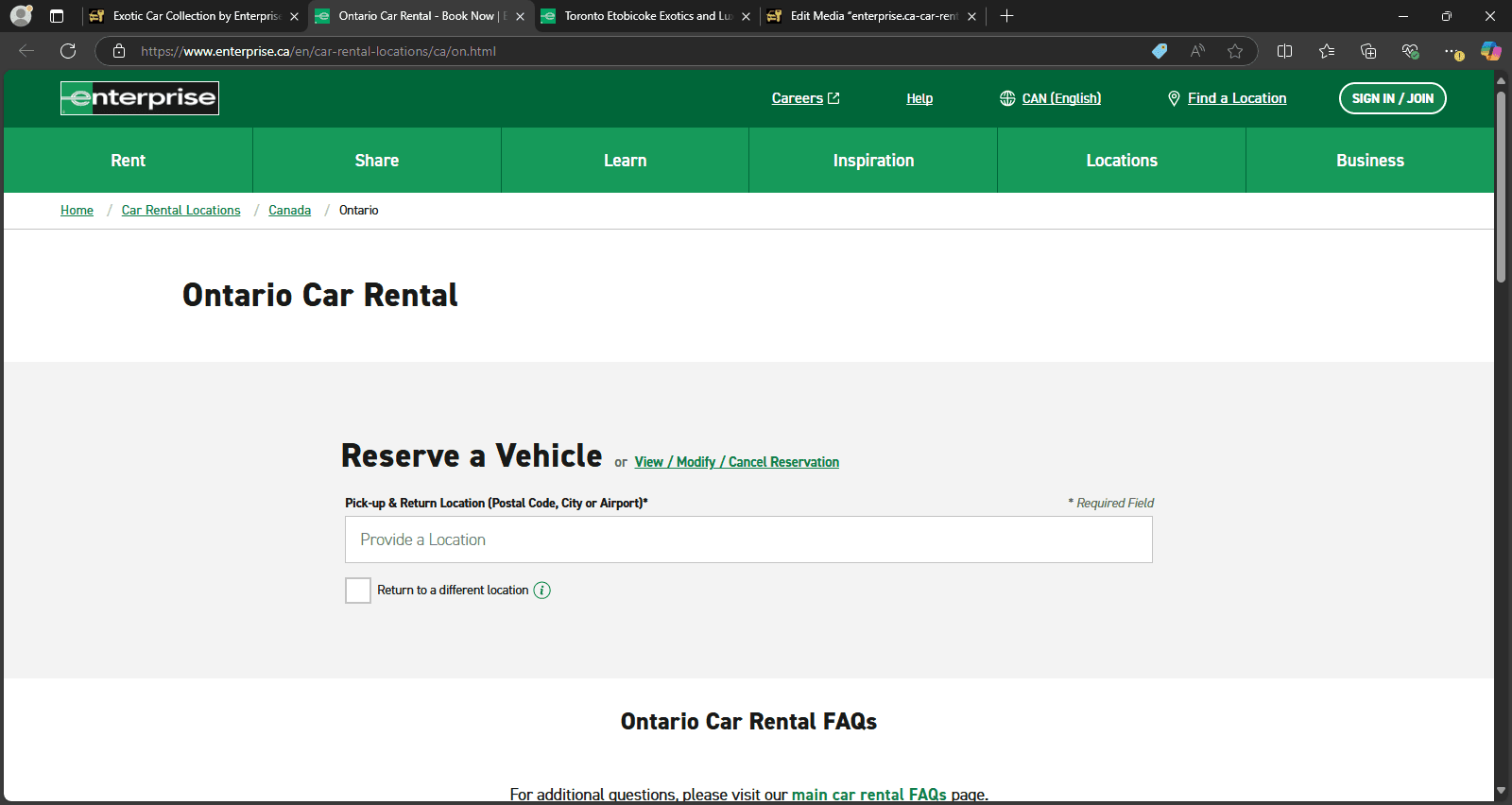 Exotic Car Collection by Enterprise